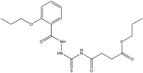 propyl 4-oxo-4-({[2-(2-propoxybenzoyl)hydrazino]carbothioyl}amino)butanoate 구조식 이미지