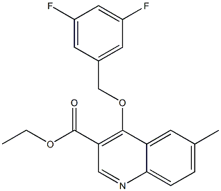 ethyl 4-[(3,5-difluorobenzyl)oxy]-6-methyl-3-quinolinecarboxylate Structure