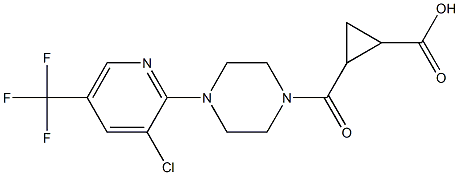 2-({4-[3-chloro-5-(trifluoromethyl)-2-pyridinyl]piperazino}carbonyl)cyclopropanecarboxylic acid Structure