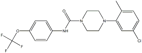 4-(5-chloro-2-methylphenyl)-N-[4-(trifluoromethoxy)phenyl]tetrahydro-1(2H)-pyrazinecarboxamide 구조식 이미지
