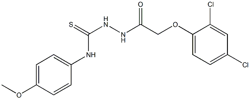 2-[2-(2,4-dichlorophenoxy)acetyl]-N-(4-methoxyphenyl)-1-hydrazinecarbothioamide Structure