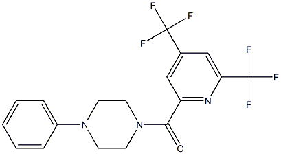 [4,6-bis(trifluoromethyl)-2-pyridinyl](4-phenylpiperazino)methanone Structure
