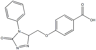 4-((4-oxo-5-phenyl-2,3,5-triazolinyl)methoxy)benzoic acid 구조식 이미지