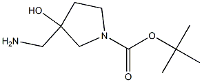tert-butyl 3-(aminomethyl)-3-hydroxypyrrolidine-1-carboxylate 구조식 이미지