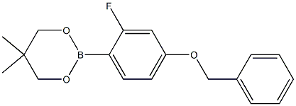 2-(4-Benzyloxy-2-fluorophenyl)-5,5-dimethyl-1,3,2-dioxaborinane Structure