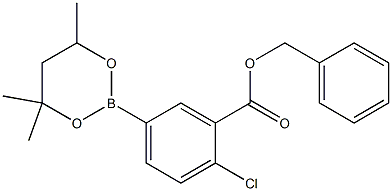 Benzyl 2-chloro-5-(4,4,6-trimethyl-1,3,2-dioxaborinan-2-yl)benzoate Structure