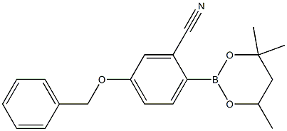 5-Benzyloxy-2-(4,4,6-trimethyl-1,3,2-dioxaborinan-2-yl)benzonitrile Structure