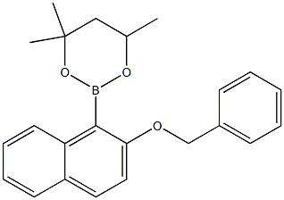 2-(2-Benzyloxynaphthalen-1-yl)-4,4,6-trimethyl-1,3,2-dioxaborinane Structure
