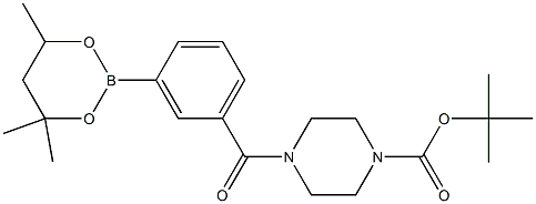 tert-Butyl 4-[3-(4,4,6-trimethyl-1,3,2-dioxaborinan-2-yl)benzoyl]piperazine-1-carboxylate Structure