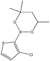 2-(3-Chloro-2-thienyl)-4,4,6-trimethyl-1,3,2-dioxaborinane 구조식 이미지