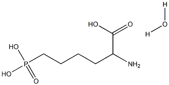 L(+)-2-AMINO-6-PHOSPHONOHEXANOIC ACID HYDRATE, 98%, 98% EE 구조식 이미지