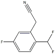 Benzeneacetonitrile, 2-(difluoromethyl)-5-fluoro- Structure