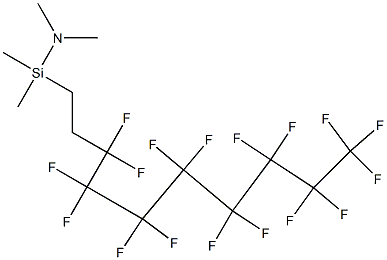 (heptadecaflroro-1,1,2,2-tetrahydrodecyl)-dimethyl(dimethylamino)silane Structure