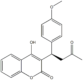 4-Hydroxy-3-[(1R)-3-oxo-1-(4-methoxyphenyl)butyl]-2H-1-benzopyran-2-one Structure