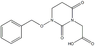 Hexahydro-3-benzyloxy-2,6-dioxo-1-pyrimidineacetic acid 구조식 이미지