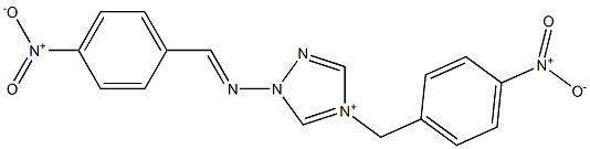 4-(p-Nitrobenzyl)-1-(p-nitrobenzylideneamino)-1H-1,2,4-triazol-4-ium Structure