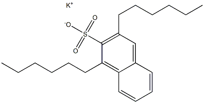 1,3-Dihexyl-2-naphthalenesulfonic acid potassium salt Structure