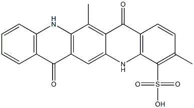 5,7,12,14-Tetrahydro-3,13-dimethyl-7,14-dioxoquino[2,3-b]acridine-4-sulfonic acid Structure