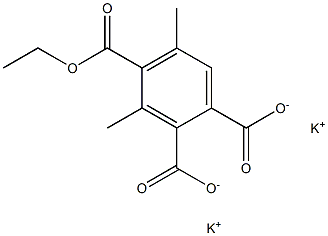 4-Ethoxycarbonyl-3,5-dimethylphthalic acid dipotassium salt 구조식 이미지