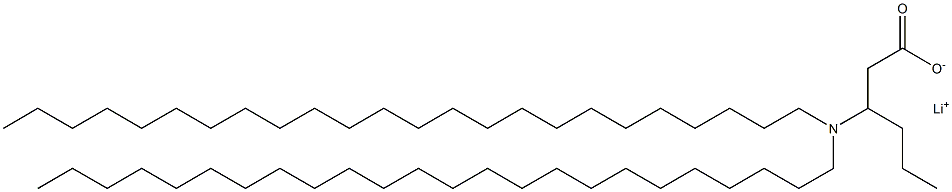 3-(Ditetracosylamino)hexanoic acid lithium salt Structure