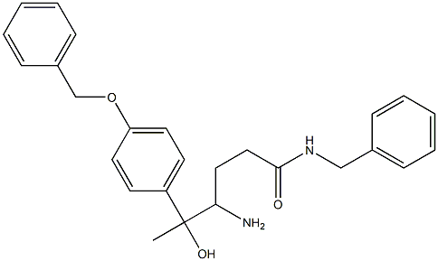 N-Benzyl-4-amino-5-hydroxy-5-[4-(benzyloxy)phenyl]hexanamide 구조식 이미지