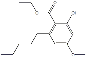 2-Hydroxy-4-methoxy-6-pentylbenzoic acid ethyl ester 구조식 이미지