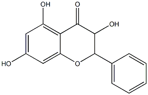 2-Phenyl-3,5,7-trihydroxy-2,3-dihydro-4H-1-benzopyran-4-one Structure