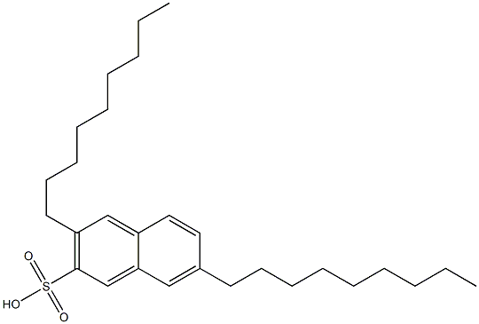 3,7-Dinonyl-2-naphthalenesulfonic acid Structure