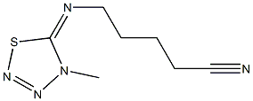 5-[[(4,5-Dihydro-4-methyl-1,2,3,4-thiatriazol)-5-ylidene]amino]pentanenitrile Structure