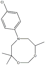 4,4,8-Trimethyl-6-(4-chlorophenyl)-5,6,7,8-tetrahydro-4H-1,3,6-dioxazocine Structure