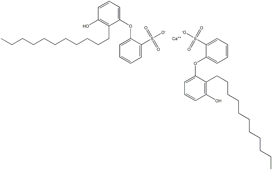 Bis(3'-hydroxy-2'-undecyl[oxybisbenzene]-2-sulfonic acid)calcium salt Structure