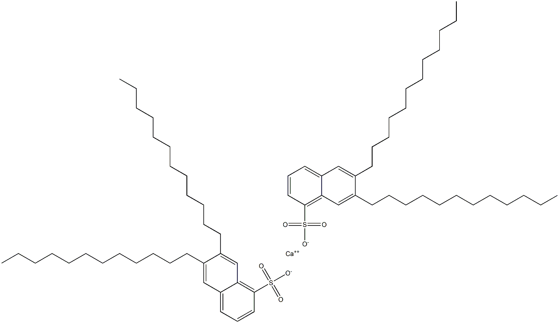 Bis(6,7-didodecyl-1-naphthalenesulfonic acid)calcium salt Structure