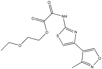 N-[4-(3-Methyl-4-isoxazolyl)-2-thiazolyl]oxamidic acid 2-ethoxyethyl ester Structure