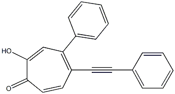 2-Hydroxy-4-phenyl-5-(phenylethynyl)cyclohepta-2,4,6-trien-1-one Structure
