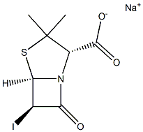 6-Iodopenicillanic acid sodium salt 구조식 이미지