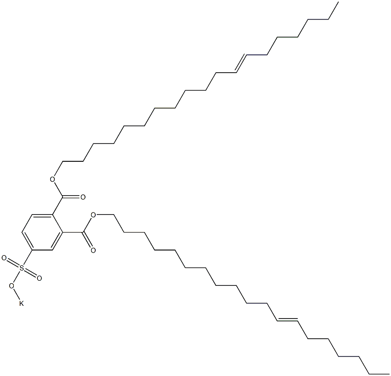 4-(Potassiosulfo)phthalic acid di(12-nonadecenyl) ester 구조식 이미지