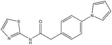 2-[p-(1H-Pyrrol-1-yl)phenyl]-N-(2-thiazolyl)acetamide Structure