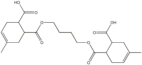 2-[4-(2-Carboxy-4-methyl-4-cyclohexenylcarbonyloxy)butoxycarbonyl]-4-methyl-4-cyclohexene-1-carboxylic acid Structure