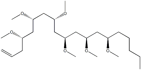 (4S,6S,8S,10R,12R,14R)-4,6,8,10,12,14-Hexamethoxy-1-nonadecene Structure