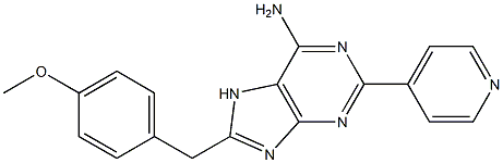 8-(4-Methoxybenzyl)-2-(4-pyridinyl)adenine 구조식 이미지