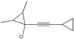 1-(Cyclopropylethynyl)-1-chloro-2,3-dimethylcyclopropane Structure