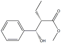 (2S,3S)-2-Ethyl-3-hydroxy-3-phenylpropionic acid methyl ester Structure