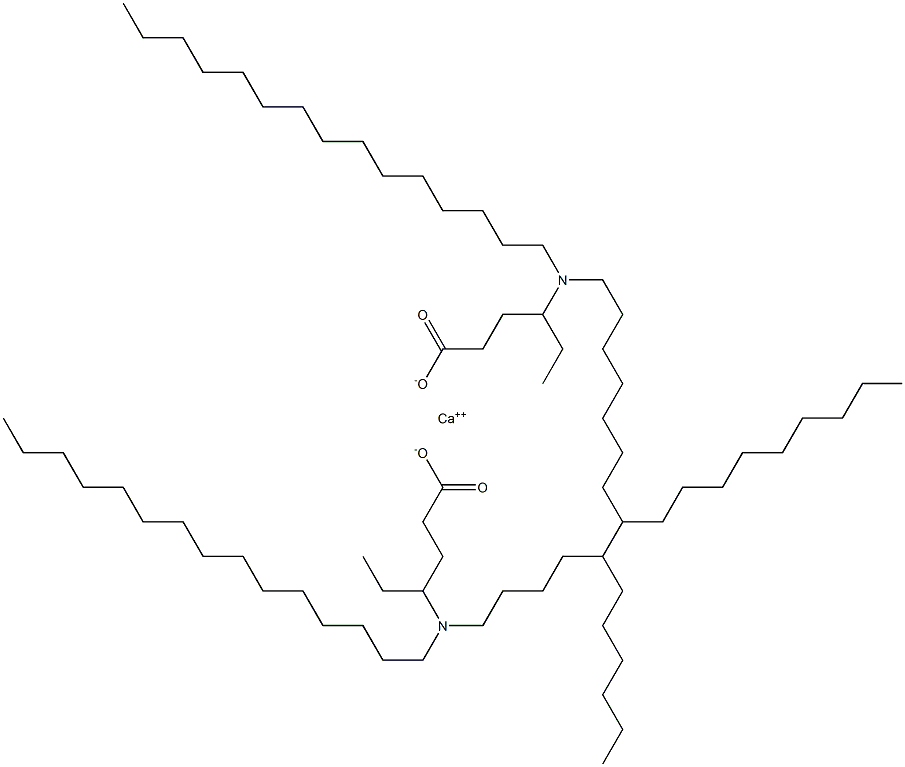 Bis[4-(dipentadecylamino)hexanoic acid]calcium salt Structure