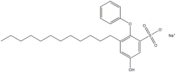 4-Hydroxy-6-dodecyl[oxybisbenzene]-2-sulfonic acid sodium salt Structure