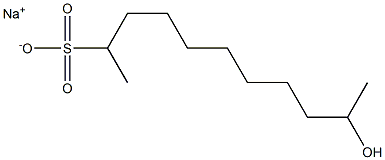 10-Hydroxyundecane-2-sulfonic acid sodium salt Structure