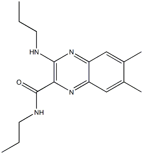 6,7-Dimethyl-3-(propylamino)-N-propylquinoxaline-2-carboxamide Structure