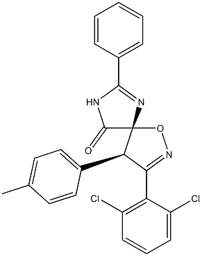 (4R,5R)-3-(2,6-Dichlorophenyl)-4-(4-methylphenyl)-8-phenyl-1-oxa-2,7,9-triazaspiro[4.4]nona-2,8-dien-6-one 구조식 이미지