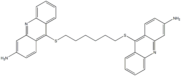 1,6-Bis[(3-amino-9-acridinyl)thio]hexane Structure