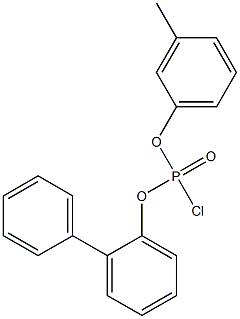 Chlorophosphonic acid 2-biphenylyl m-tolyl ester 구조식 이미지