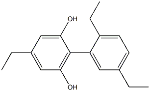 5-Ethyl-2-(2,5-diethylphenyl)benzene-1,3-diol 구조식 이미지